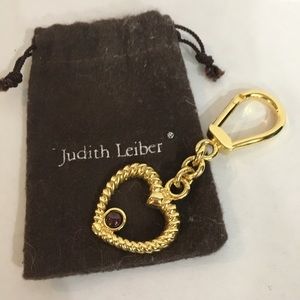 Vintage Judith Leiber heart key chain!!!
